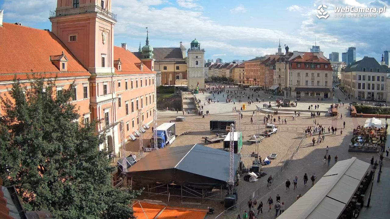 Warszawa - Plac Zamkowy 4K - 11 sierpień 2026, 17:03