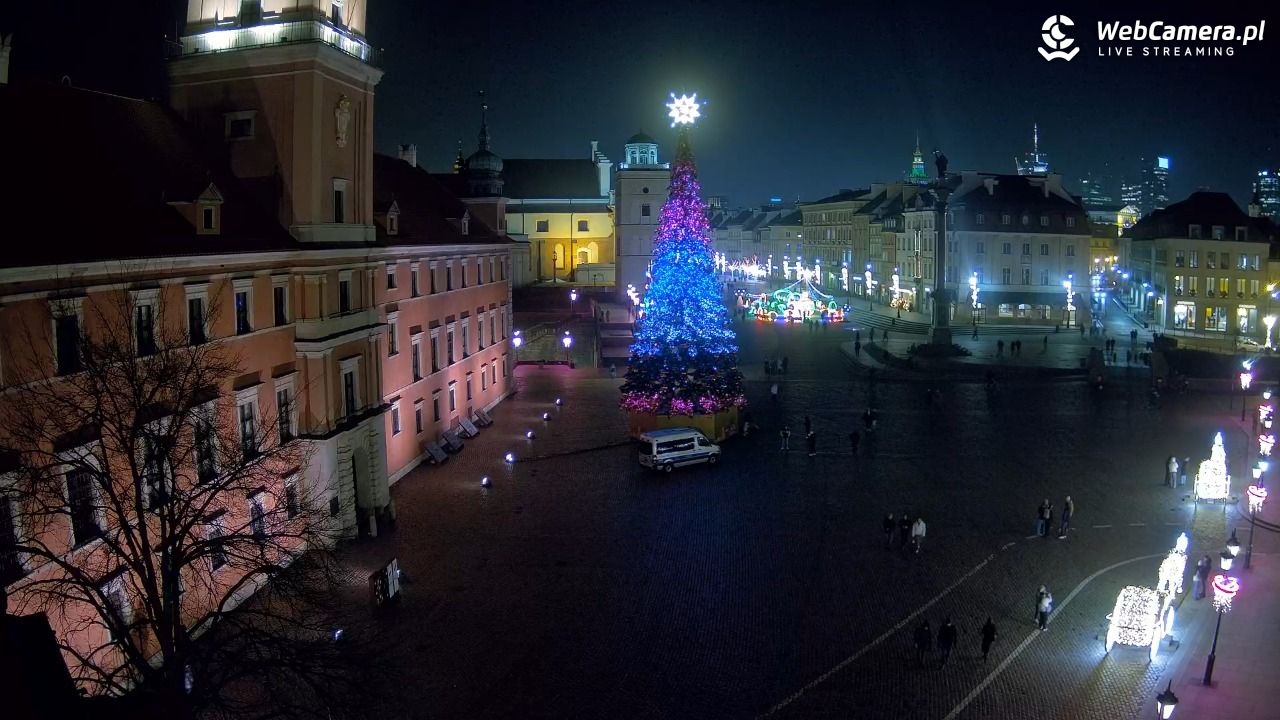 Warszawa - Plac Zamkowy 4K - 16 grudzień 2025, 20:50