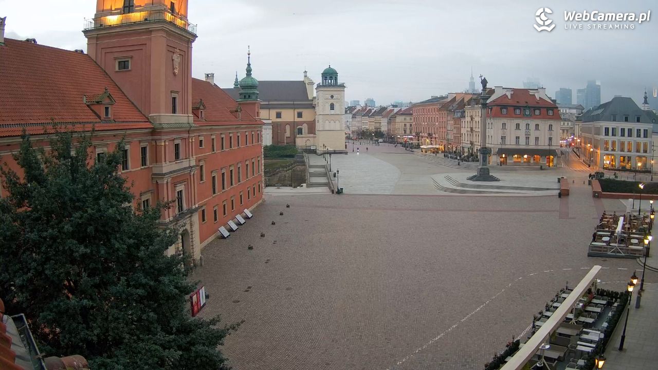 Warszawa - Plac Zamkowy 4K - 25 wresień 2026, 06:18