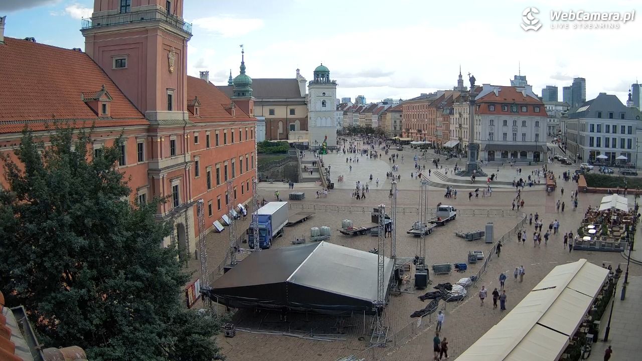 Warszawa - Plac Zamkowy 4K - 11 sierpień 2026, 14:33