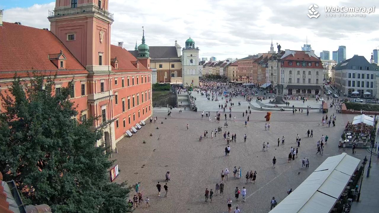 Warszawa - Plac Zamkowy 4K - 08 sierpień 2026, 16:50