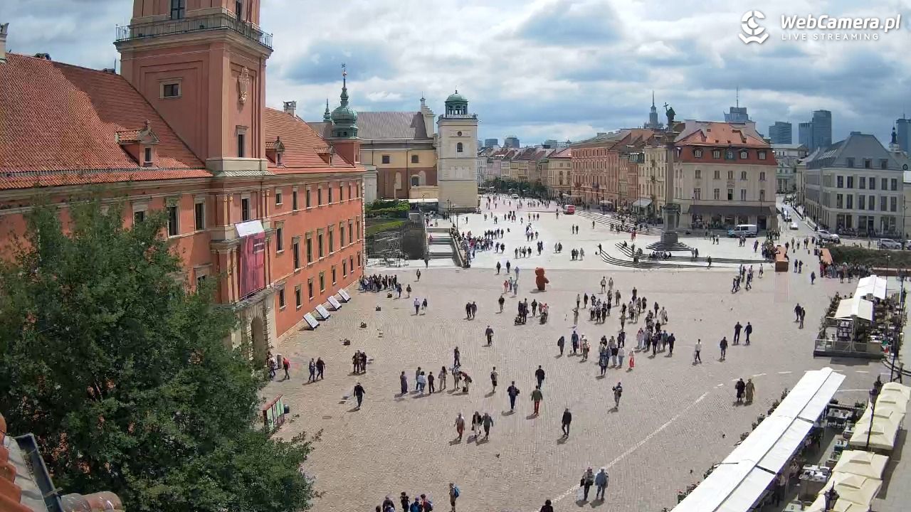 Warszawa - Plac Zamkowy 4K - 13 czerwiec 2025, 13:45