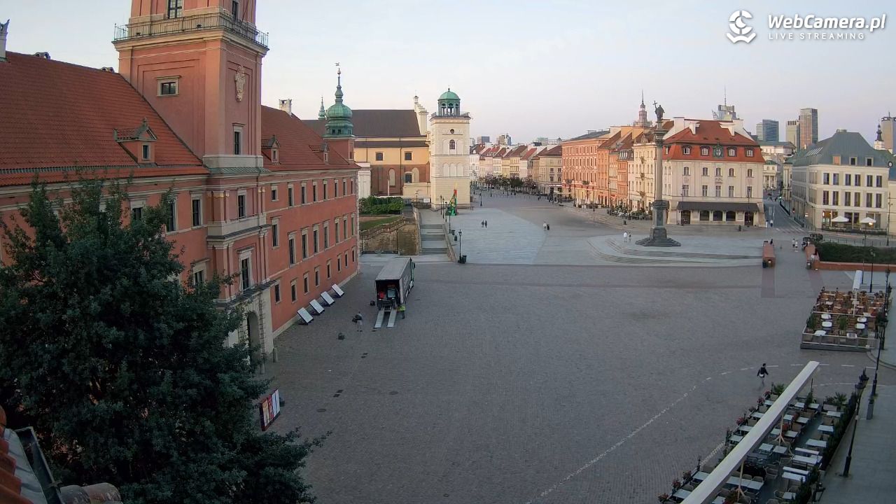 Warszawa - Plac Zamkowy 4K - 09 sierpień 2026, 05:16