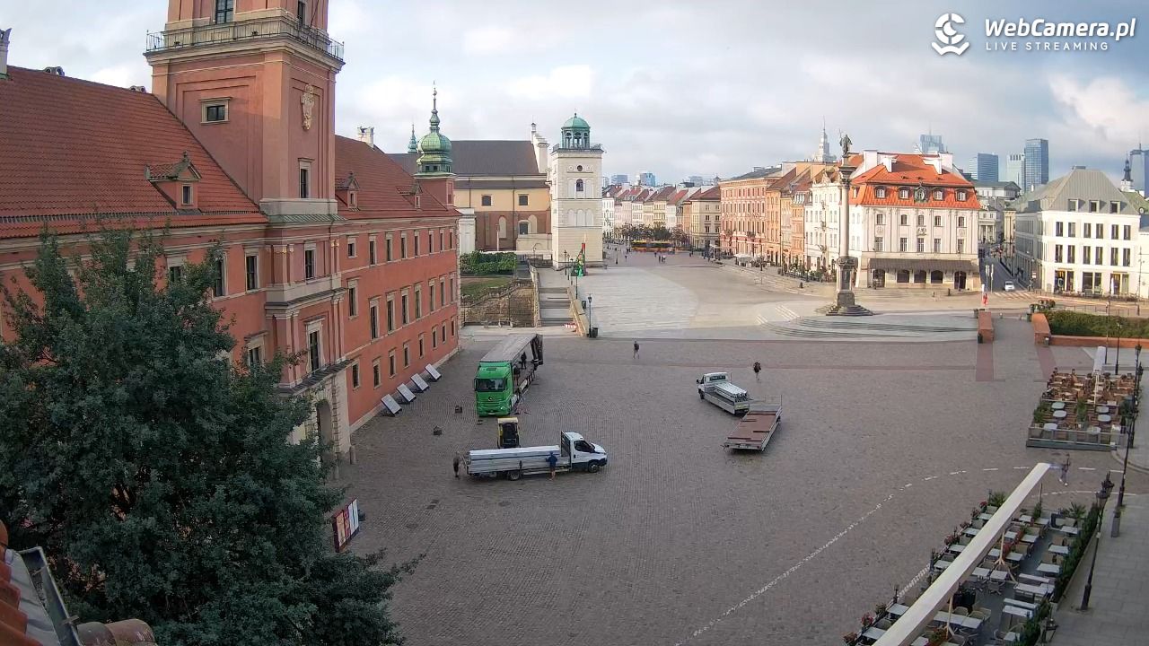 Warszawa - Plac Zamkowy 4K - 11 sierpień 2026, 06:54