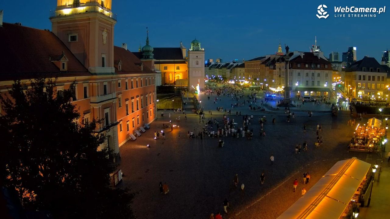 Warszawa - Plac Zamkowy 4K - 09 sierpień 2026, 20:53