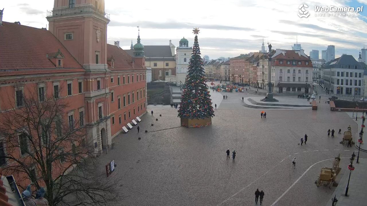 Warszawa - Plac Zamkowy 4K - 17 grudzień 2025, 10:25