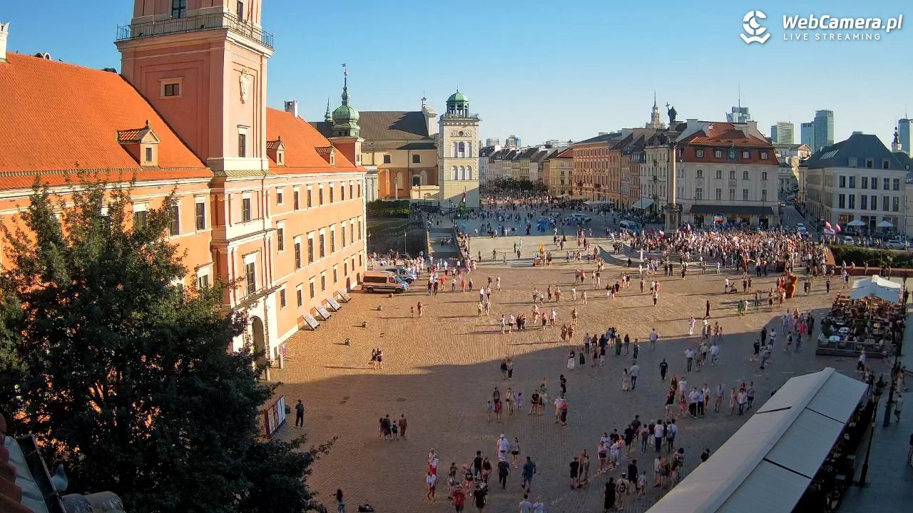 Warszawa - Plac Zamkowy 4K - 09 sierpień 2026, 17:54