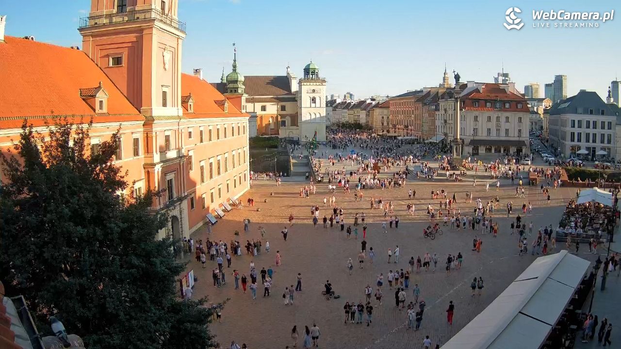 Warszawa - Plac Zamkowy 4K - 08 sierpień 2026, 18:43