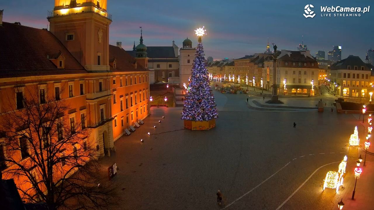 Warszawa - Plac Zamkowy 4K - 17 grudzień 2025, 07:11