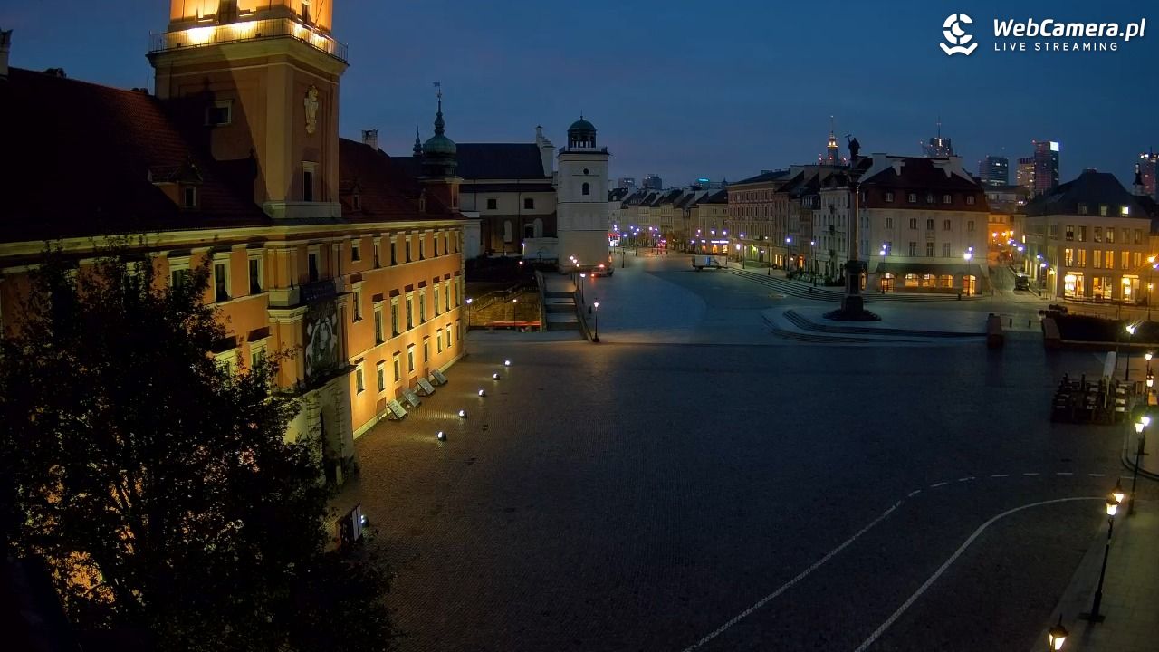 Warszawa - Plac Zamkowy 4K - 30 październik 2025, 05:58