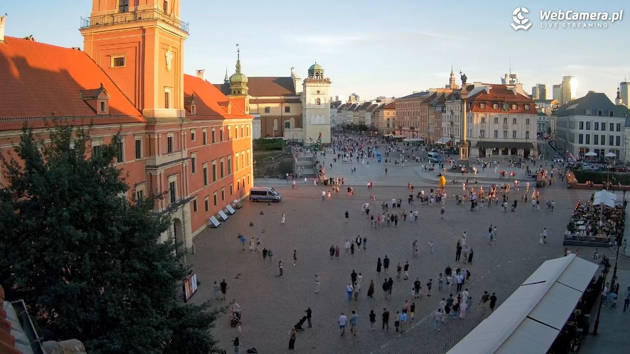 Warszawa - Plac Zamkowy 4K - 09 sierpień 2026, 19:35