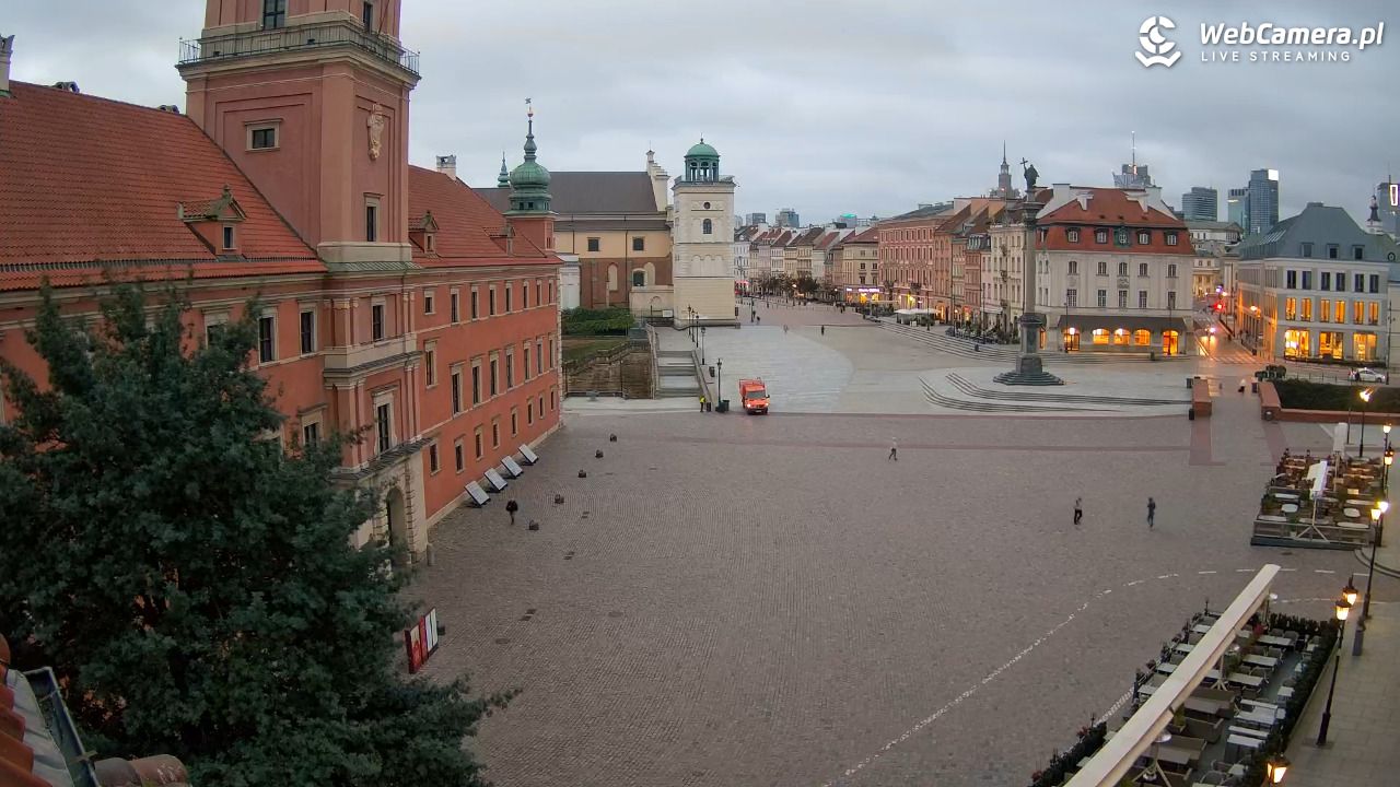 Warszawa - Plac Zamkowy 4K - 21 wresień 2026, 06:07