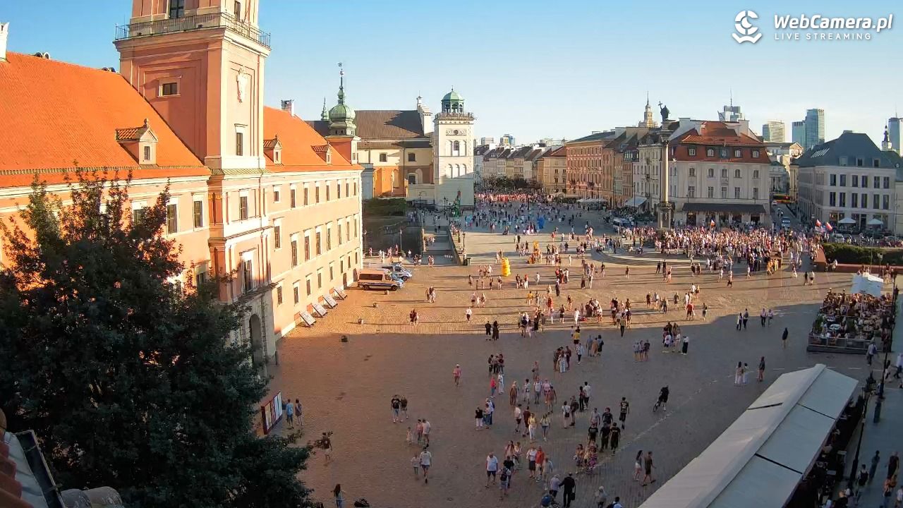 Warszawa - Plac Zamkowy 4K - 09 sierpień 2026, 18:25