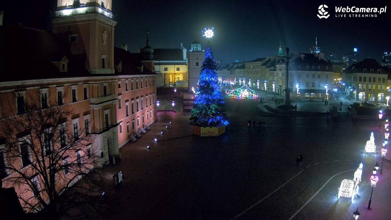 Warszawa - Plac Zamkowy 4K - 16 grudzień 2025, 23:16