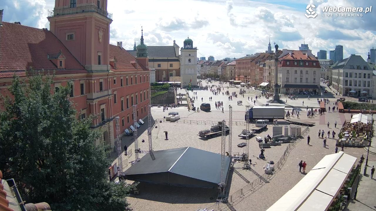 Warszawa - Plac Zamkowy 4K - 11 sierpień 2026, 12:07