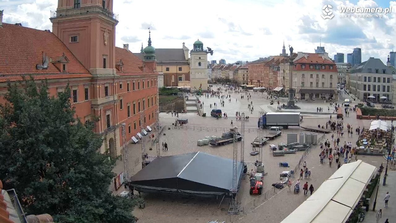 Warszawa - Plac Zamkowy 4K - 11 sierpień 2026, 12:36