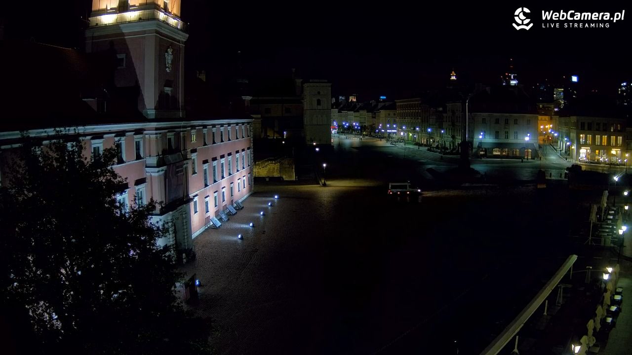 Warszawa - Plac Zamkowy 4K - 16 wresień 2025, 01:15