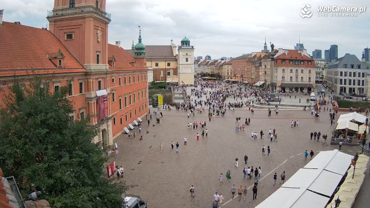 Warszawa - Plac Zamkowy 4K - 01 sierpień 2025, 16:12