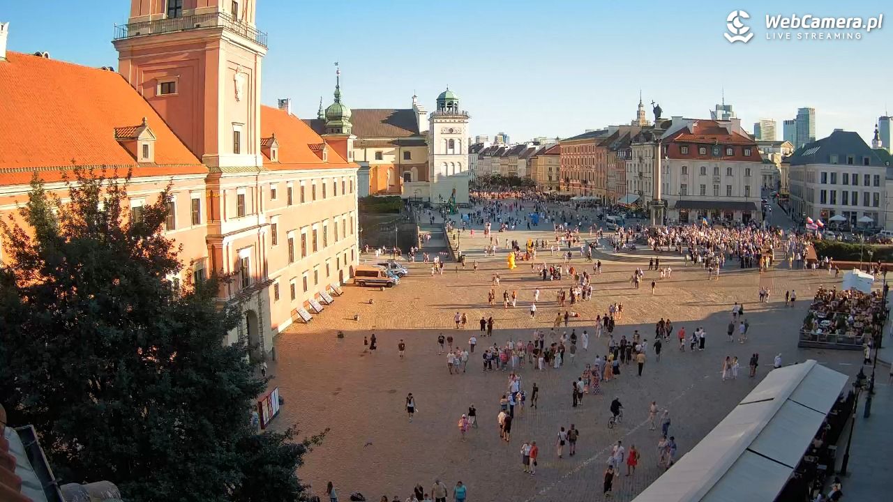 Warszawa - Plac Zamkowy 4K - 09 sierpień 2026, 18:25
