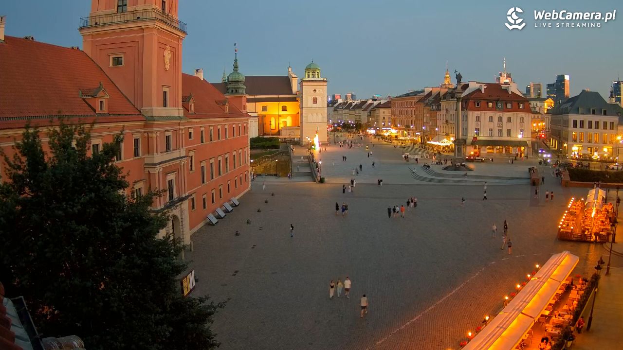 Warszawa - Plac Zamkowy 4K - 22 czerwiec 2026, 21:35