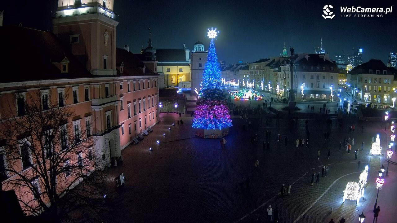 Warszawa - Plac Zamkowy 4K - 16 grudzień 2025, 19:12