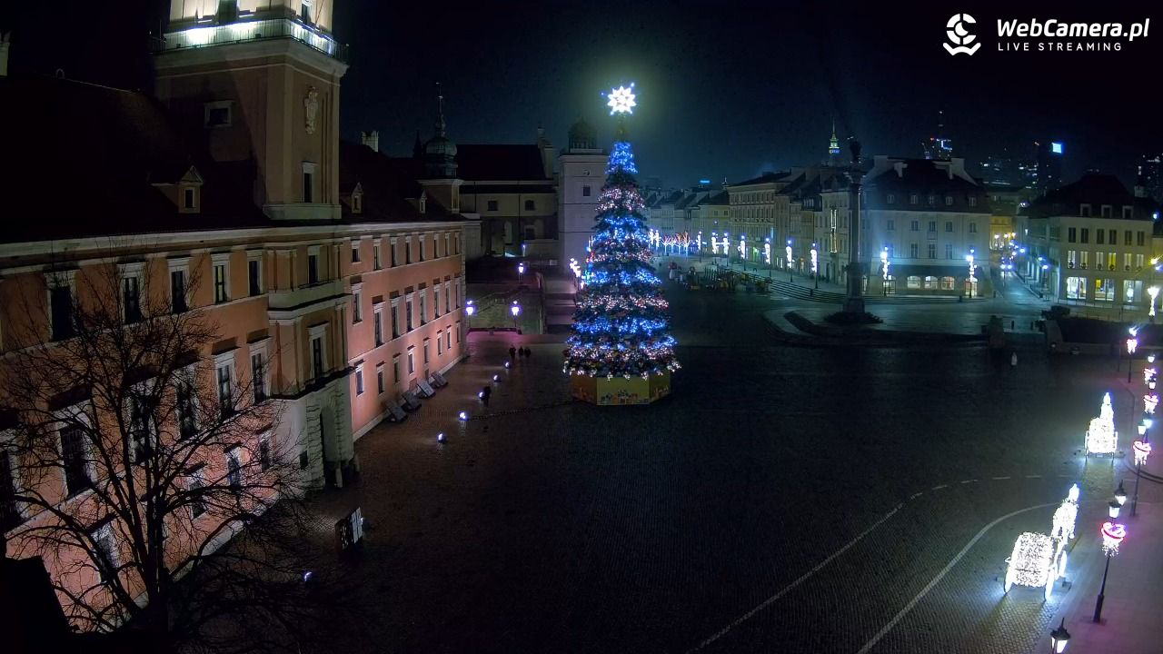 Warszawa - Plac Zamkowy 4K - 17 grudzień 2025, 06:20