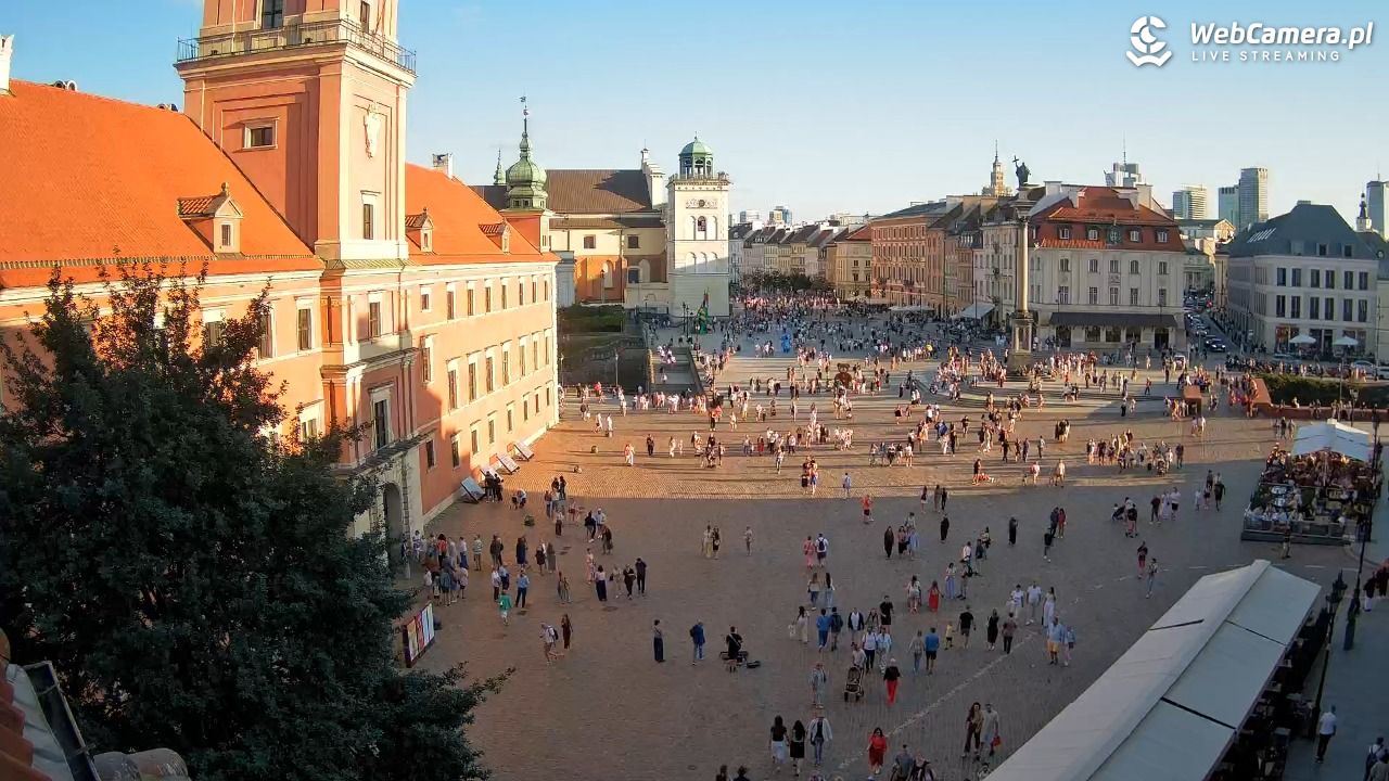 Warszawa - Plac Zamkowy 4K - 08 sierpień 2026, 18:45