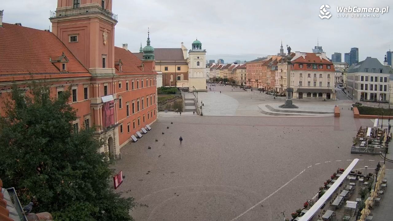 Warszawa - Plac Zamkowy 4K - 16 wresień 2025, 07:29