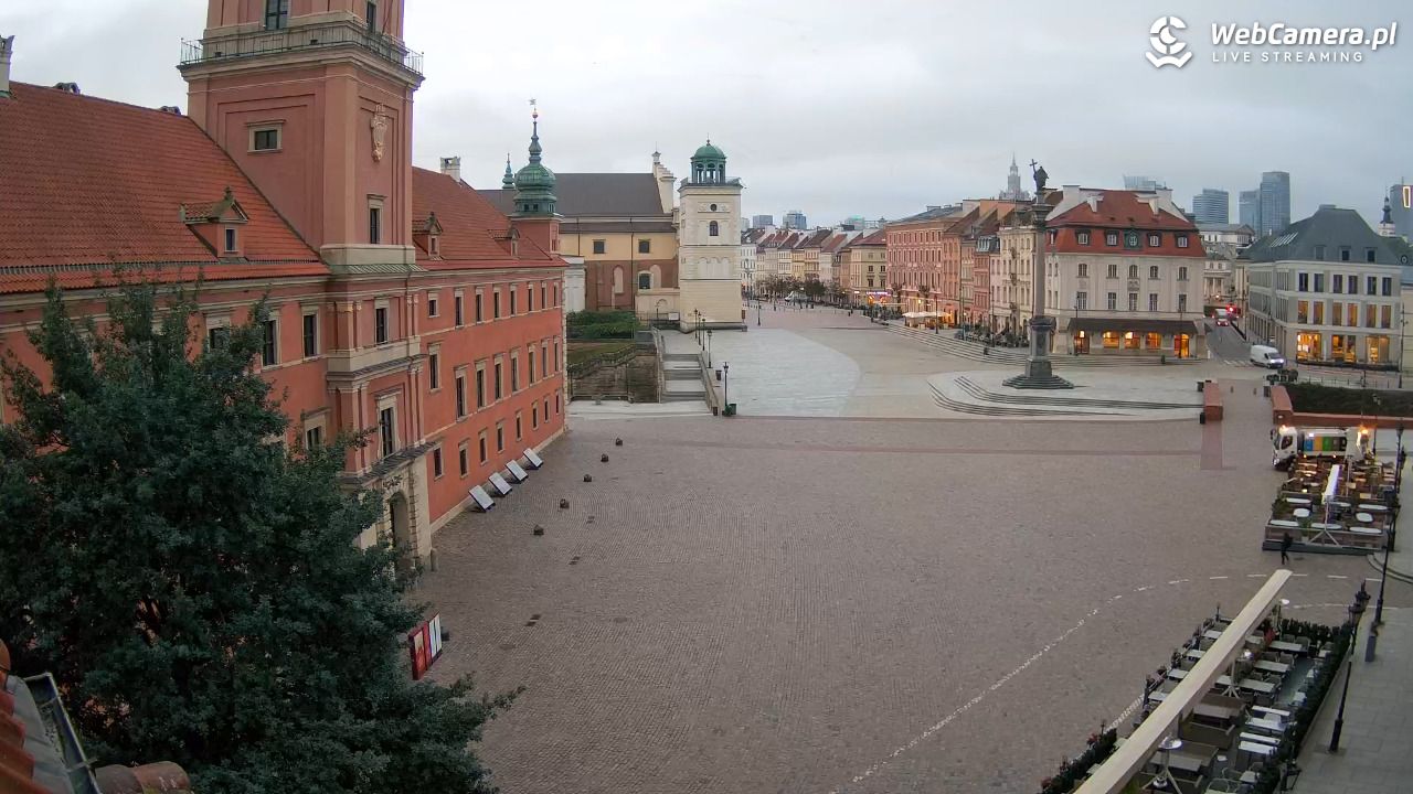 Warszawa - Plac Zamkowy 4K - 22 wresień 2026, 06:17