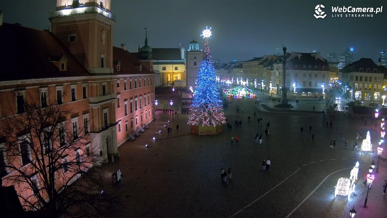Warszawa - Plac Zamkowy 4K - 15 grudzień 2025, 20:58