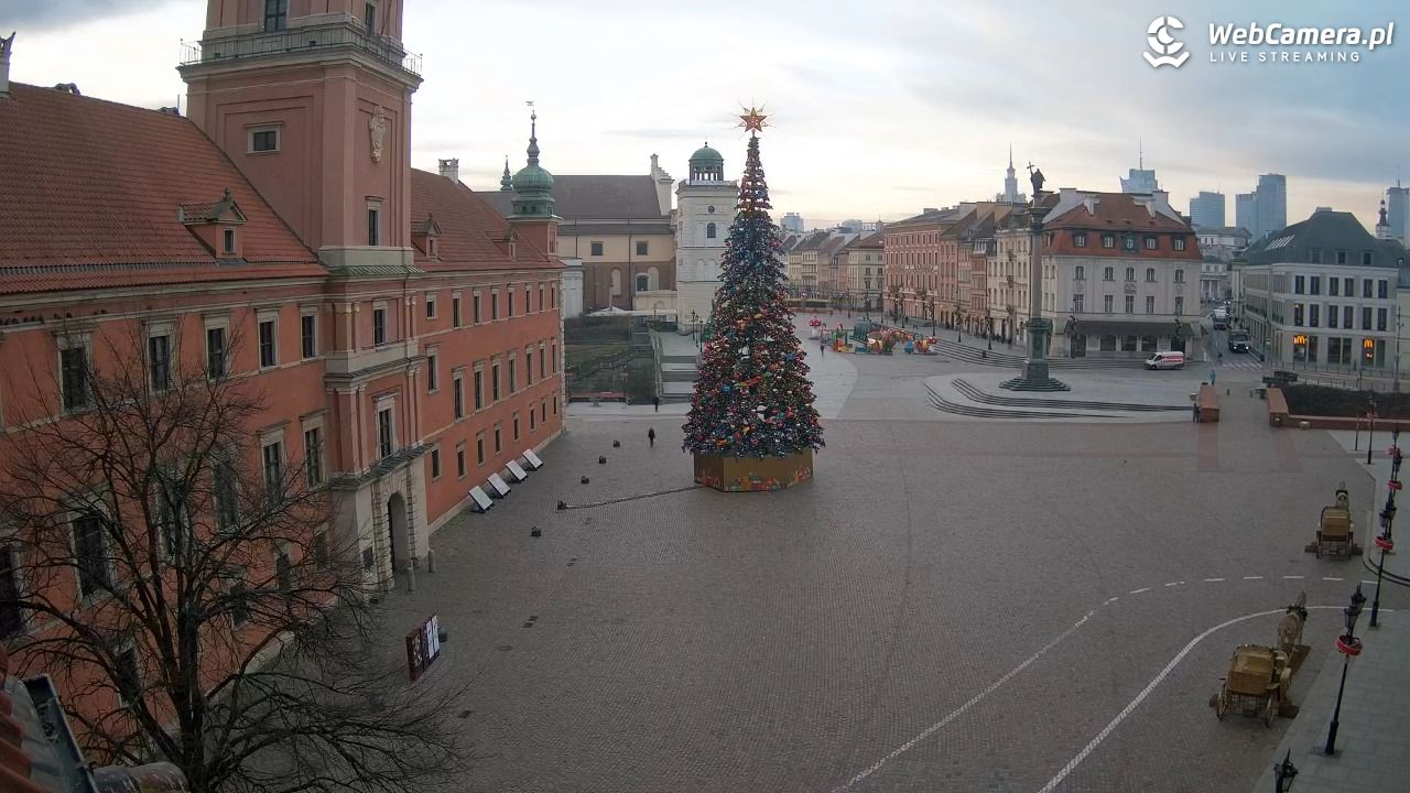 Warszawa - Plac Zamkowy 4K - 17 grudzień 2025, 08:09