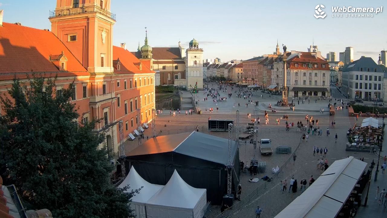 Warszawa - Plac Zamkowy 4K - 11 sierpień 2026, 19:25