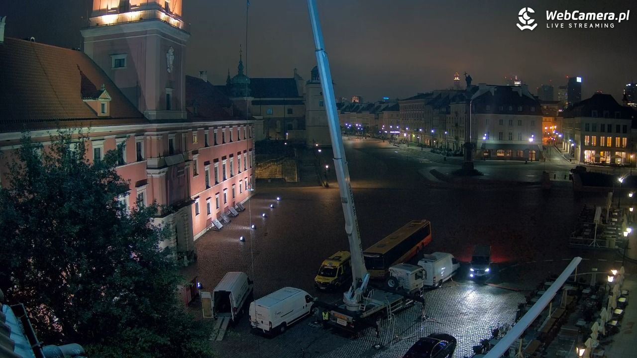 Warszawa - Plac Zamkowy 4K - 15 wresień 2025, 02:22