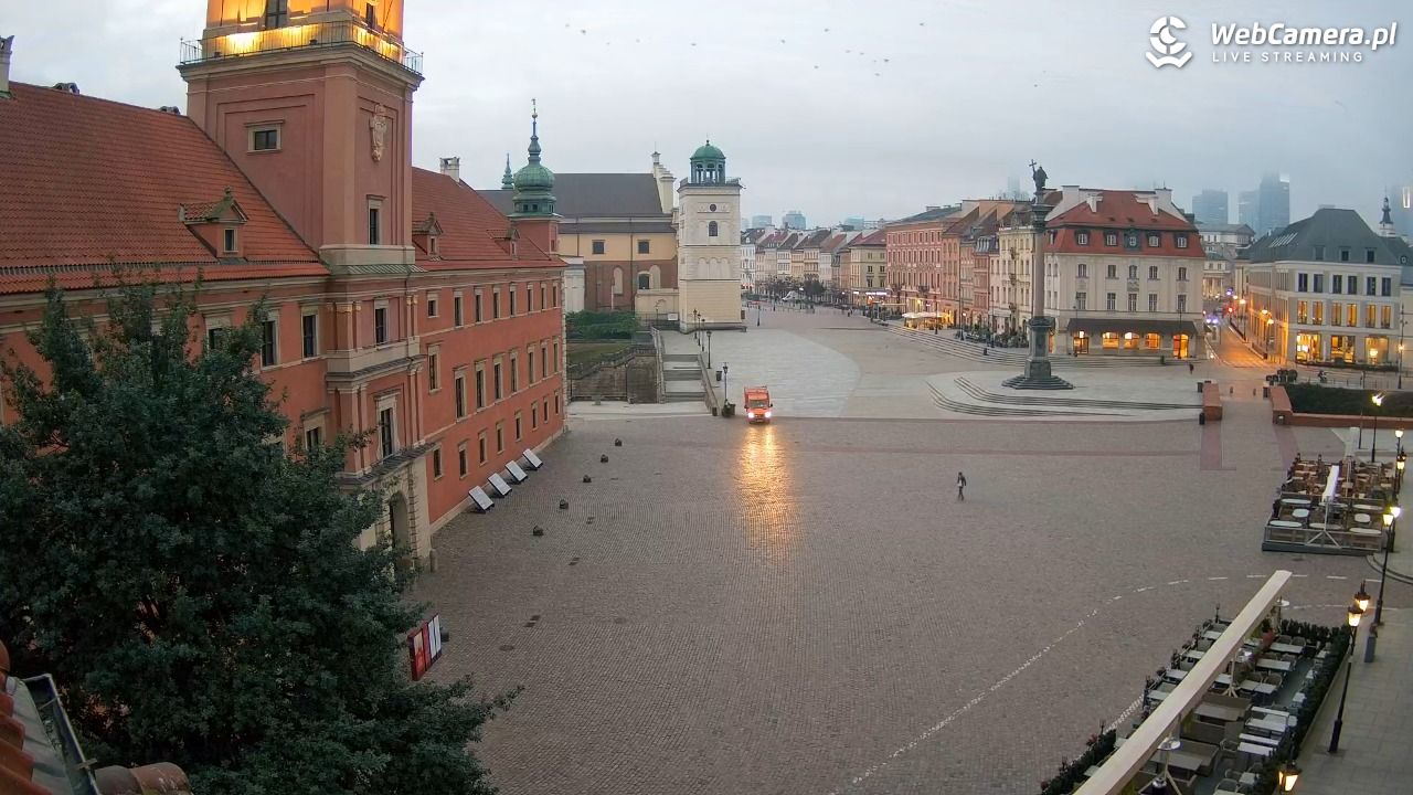 Warszawa - Plac Zamkowy 4K - 25 wresień 2026, 06:14