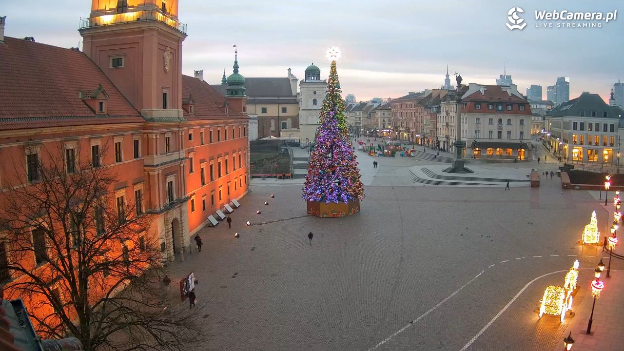 Warszawa - Plac Zamkowy 4K - 17 grudzień 2025, 07:26