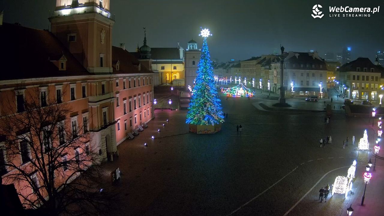 Warszawa - Plac Zamkowy 4K - 15 grudzień 2025, 23:24