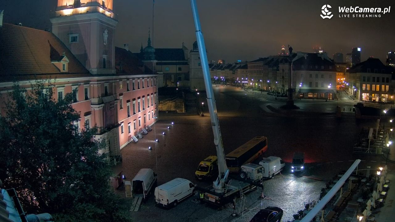Warszawa - Plac Zamkowy 4K - 15 wresień 2025, 02:22