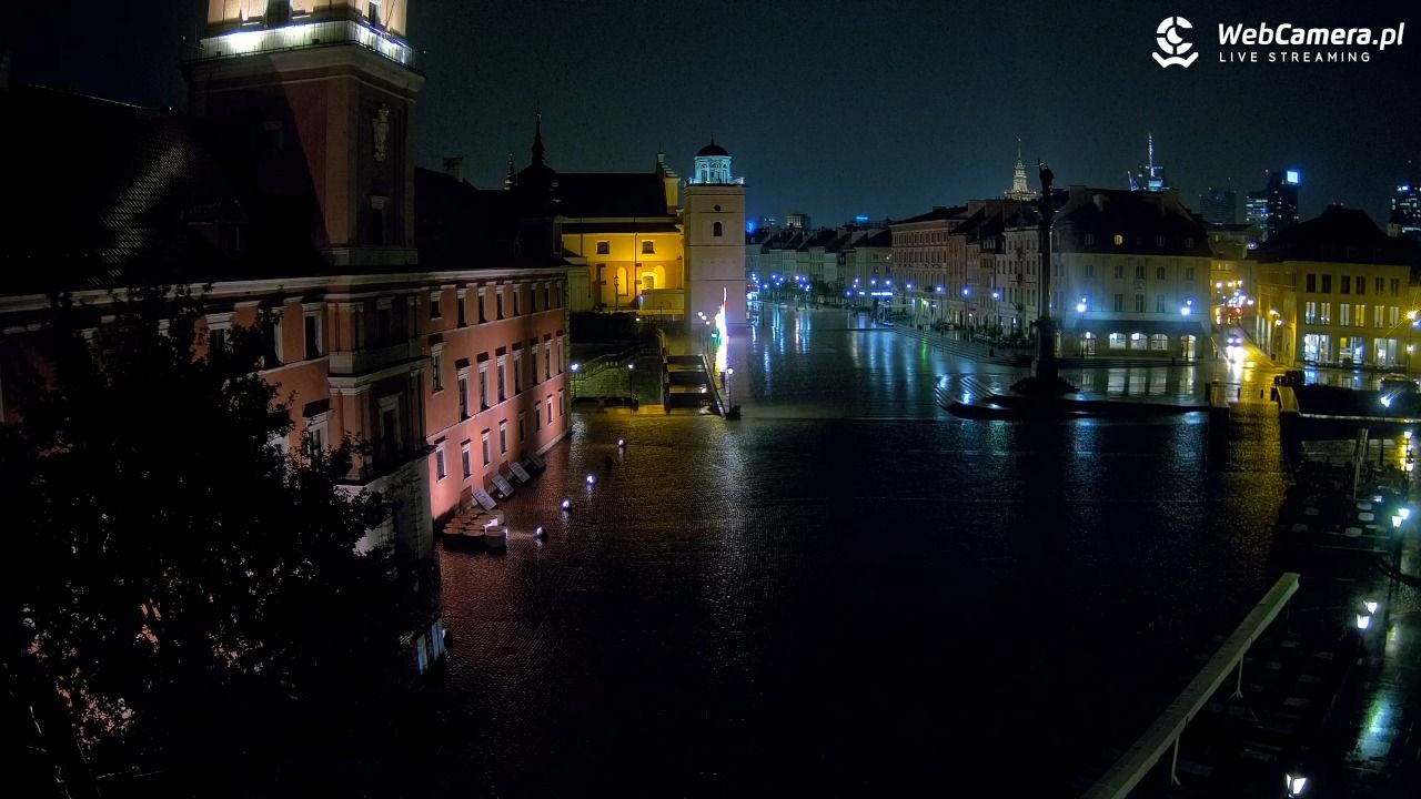 Warszawa - Plac Zamkowy 4K - 10 sierpień 2026, 23:55