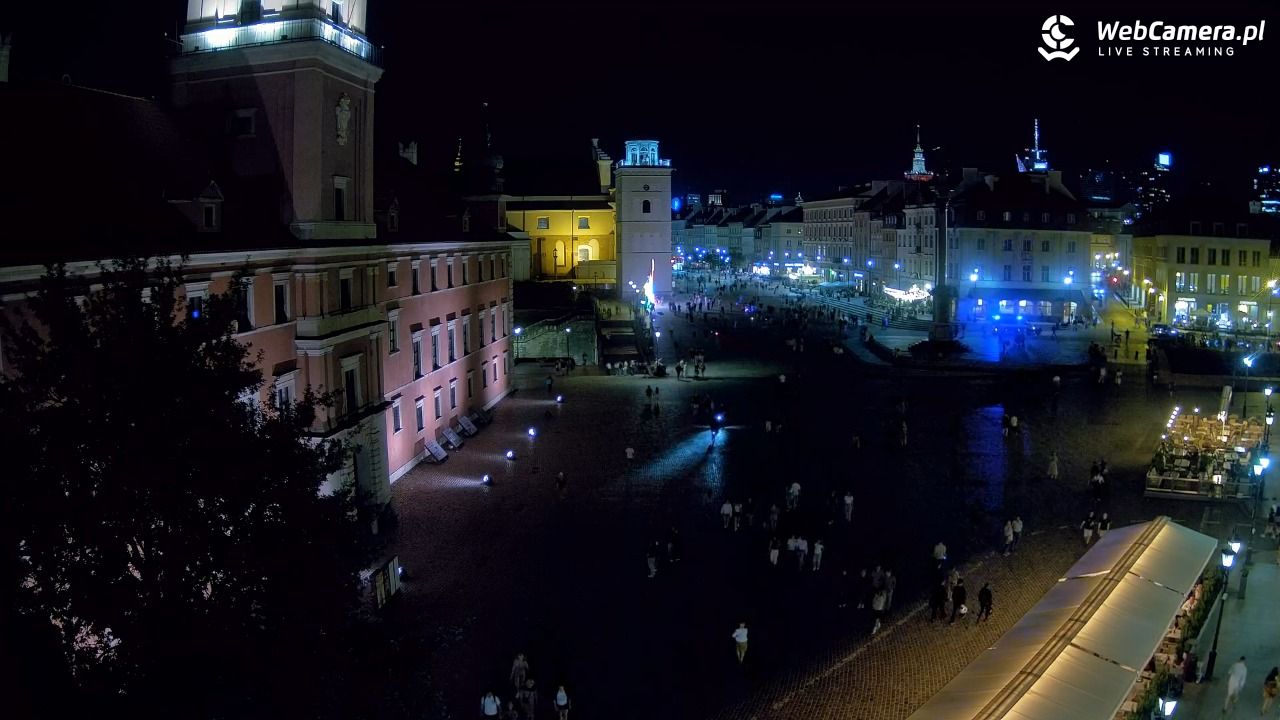 Warszawa - Plac Zamkowy 4K - 09 sierpień 2026, 21:50