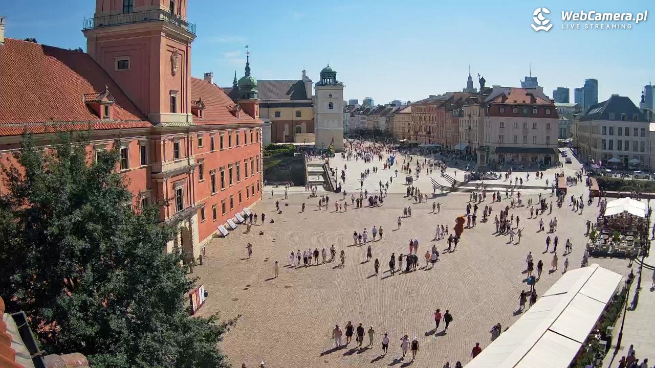 Warszawa - Plac Zamkowy 4K - 09 sierpień 2026, 14:35