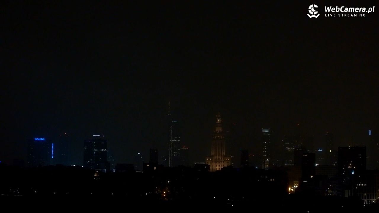 Warszawa - widok na centrum NOWOŚĆ - 27 styczeń 2026, 23:36