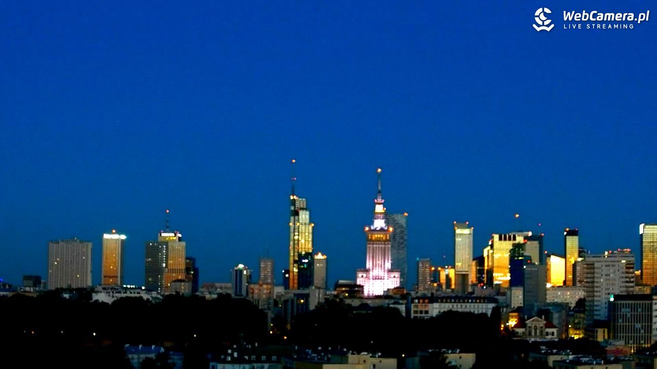 Warszawa - widok na centrum NOWOŚĆ - 24 czerwiec 2026, 03:30
