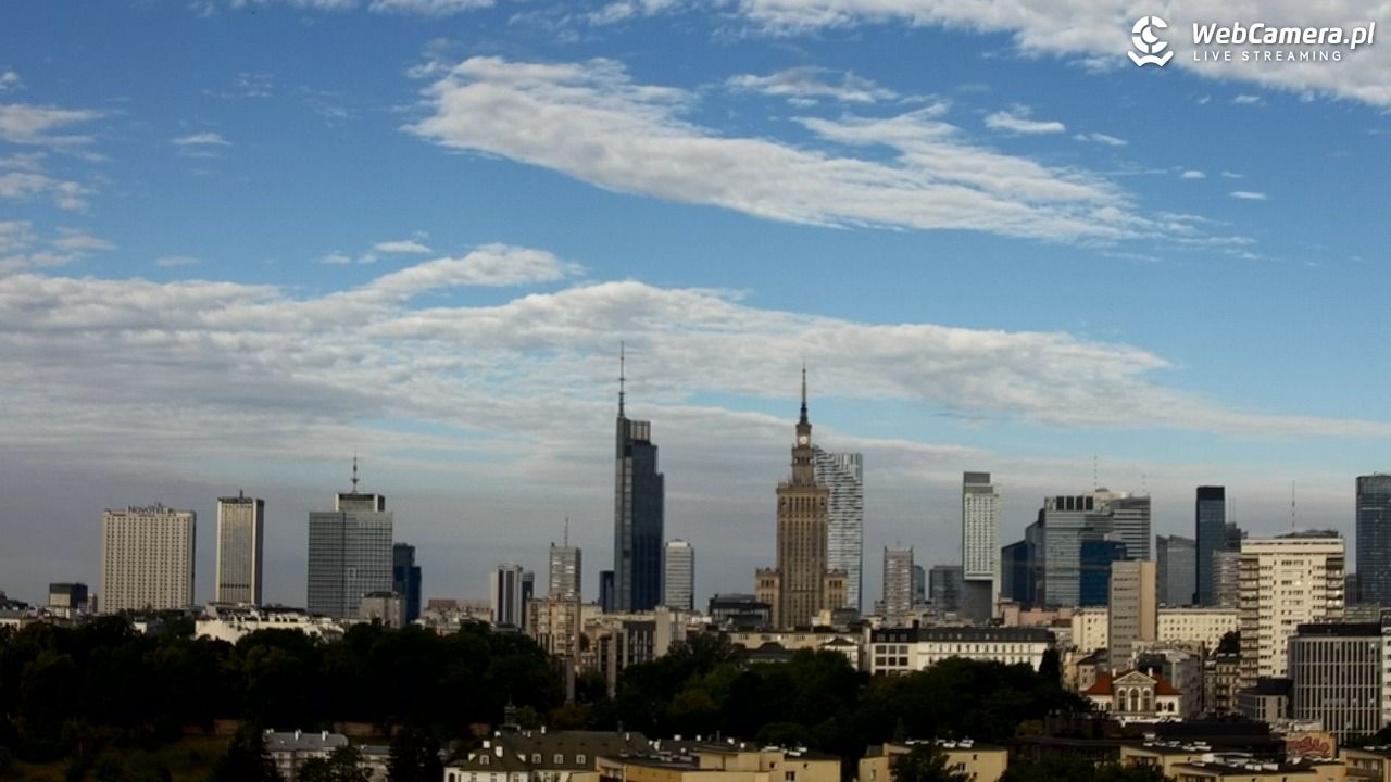 Warszawa - widok na centrum NOWOŚĆ - 20 czerwiec 2026, 07:20