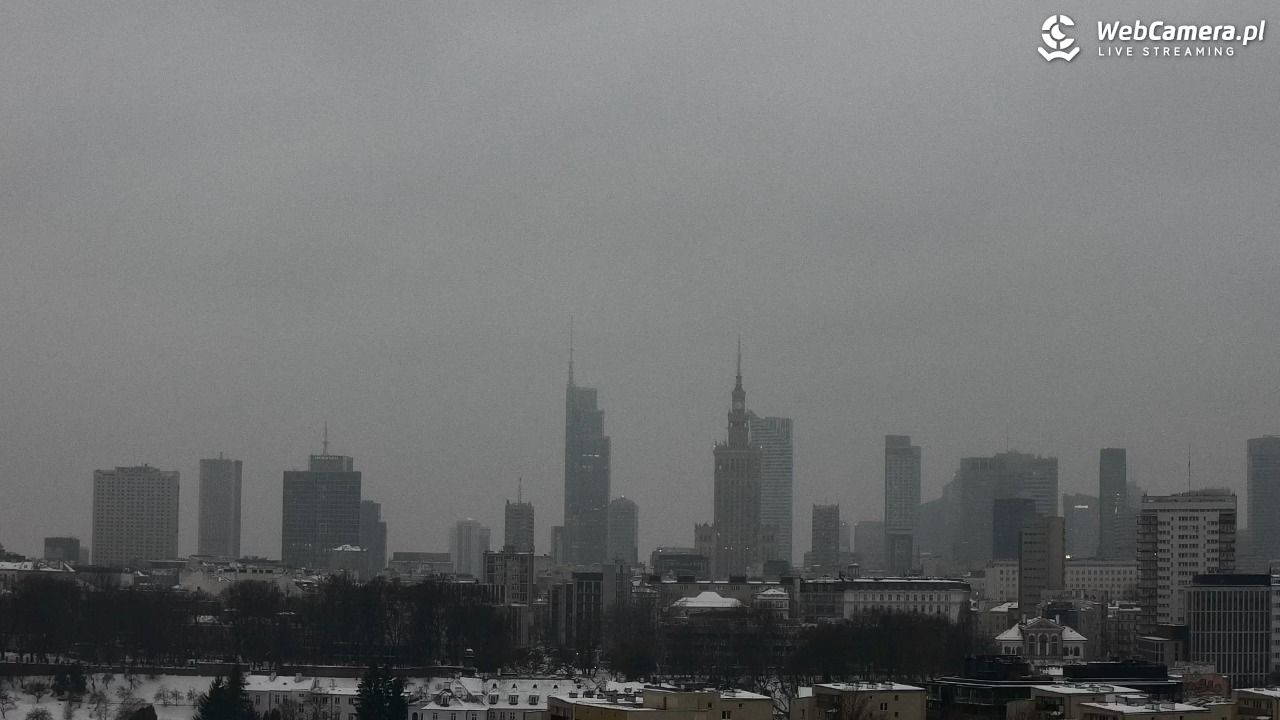Warszawa - widok na centrum NOWOŚĆ - 23 styczeń 2026, 07:53