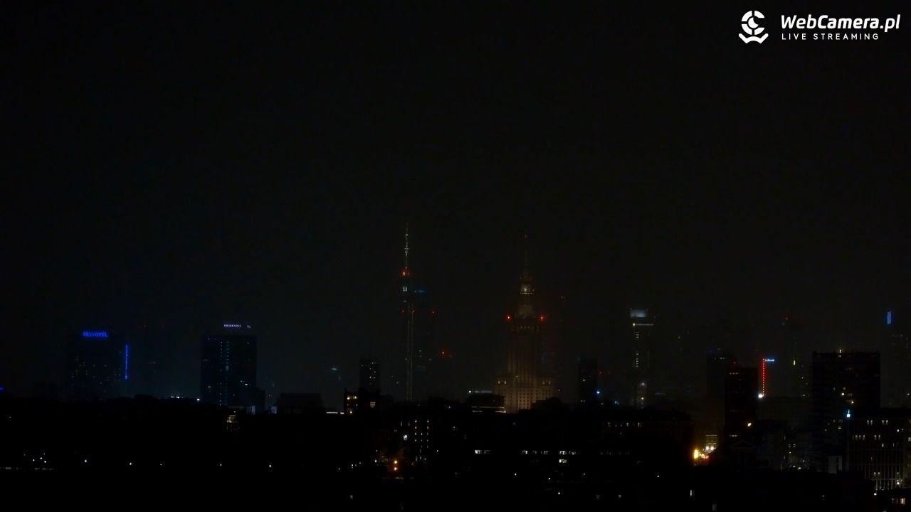 Warszawa - widok na centrum NOWOŚĆ - 24 styczeń 2026, 21:20
