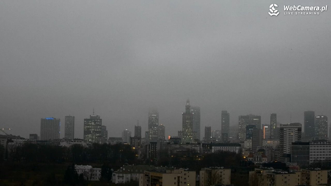 Warszawa - widok na centrum NOWOŚĆ - 15 grudzień 2025, 15:30