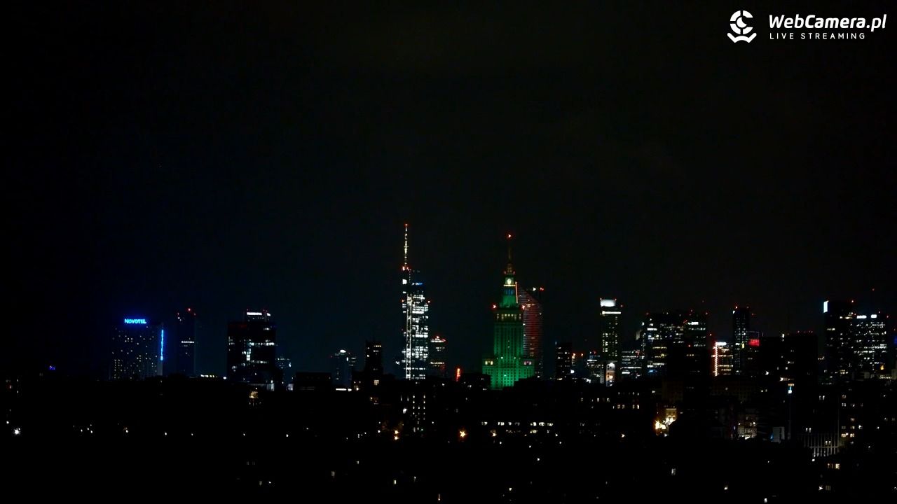 Warszawa - widok na centrum NOWOŚĆ - 08 grudzień 2025, 21:07