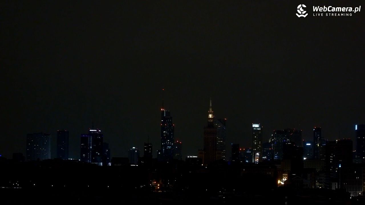 Warszawa - widok na centrum NOWOŚĆ - 25 styczeń 2026, 00:25
