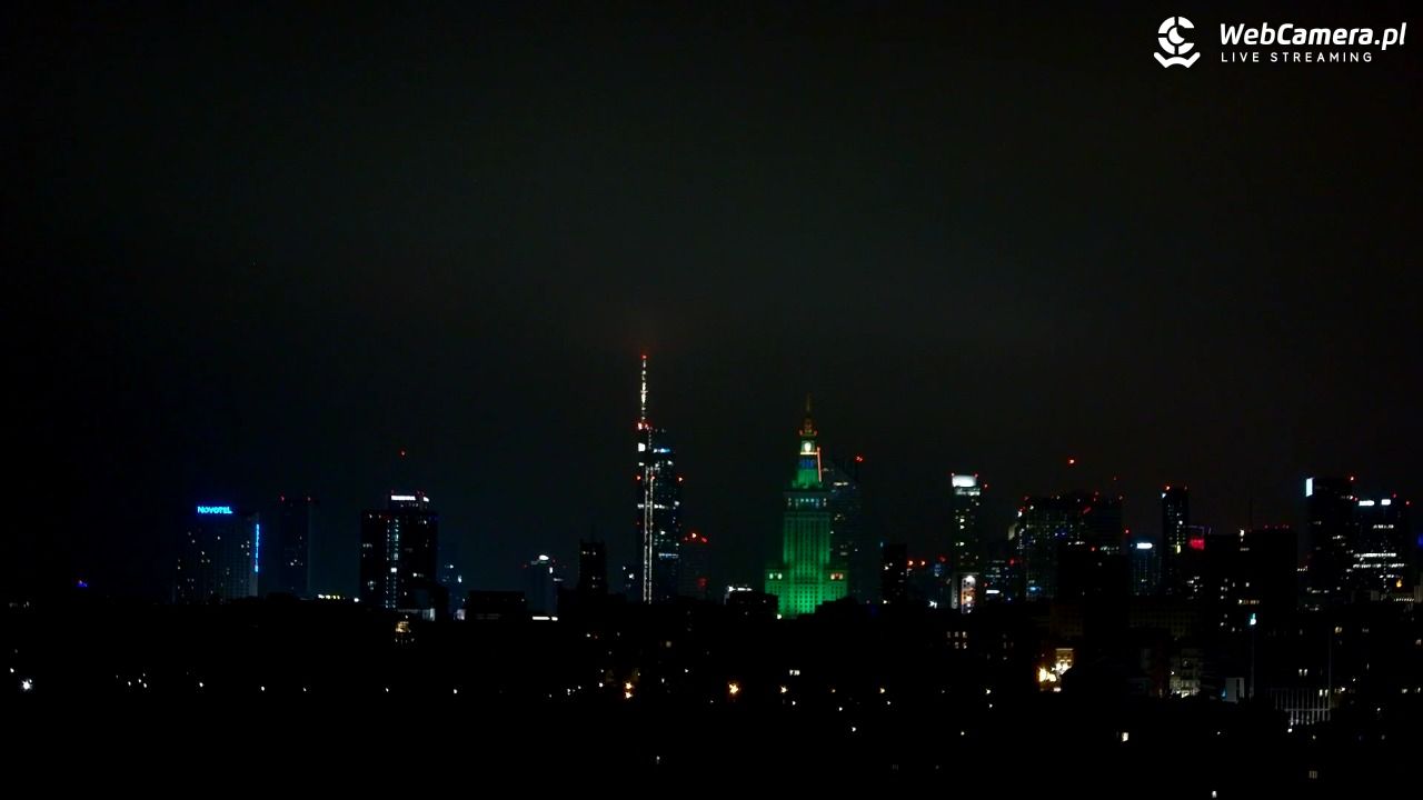 Warszawa - widok na centrum NOWOŚĆ - 14 grudzień 2025, 23:40