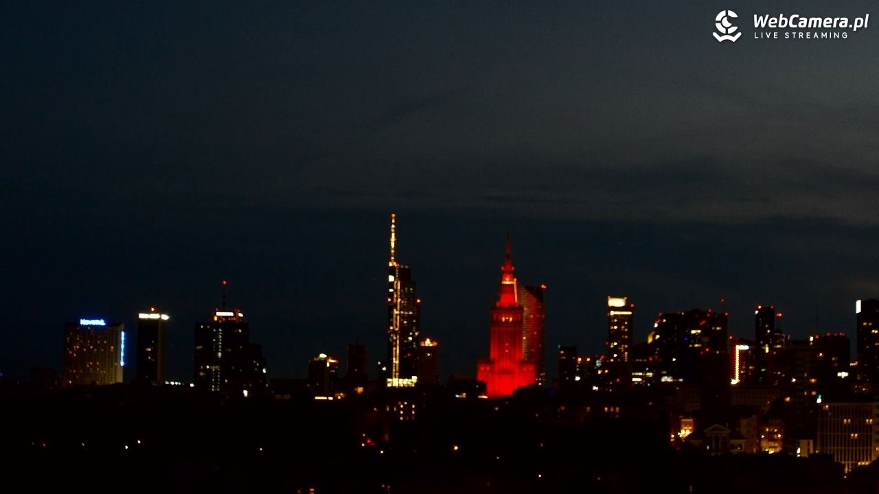 Warszawa - widok na centrum NOWOŚĆ - 20 czerwiec 2026, 21:53